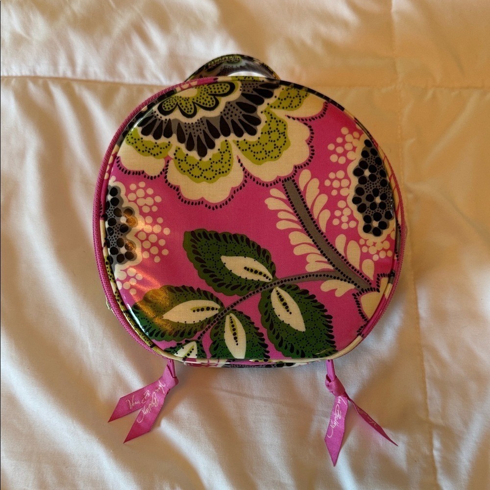 Vera Bradley Pricilla Pink Plastic Cosmetic Case